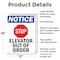 Signmission Elevator Out Of Order, 12 in W x Rectangle, Aluminum OS-2PACK-NS-A-1218-V-11737 - alternate 3